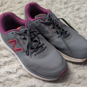 New Balance Women's Charcoal and Magenta Sneakers